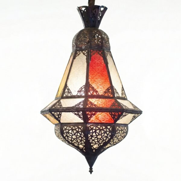 Colorful Moroccan Stained Glass Pendant
