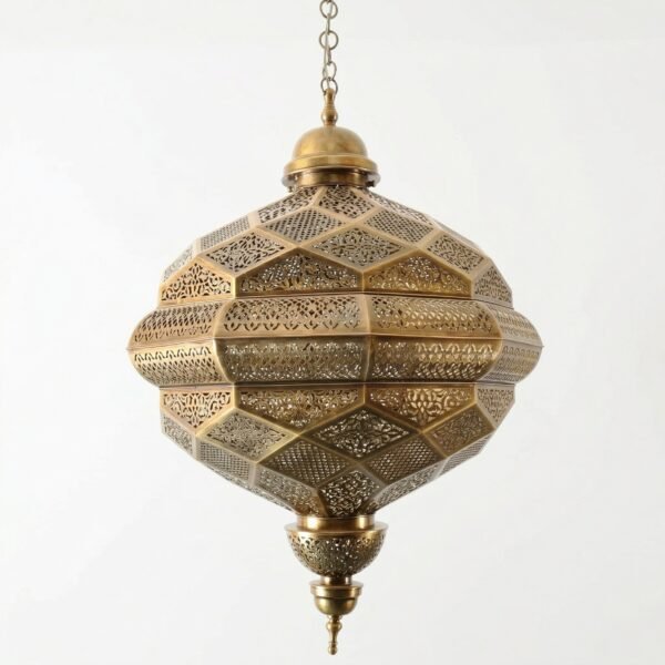 Moroccan Pierced Brass Pendant Light