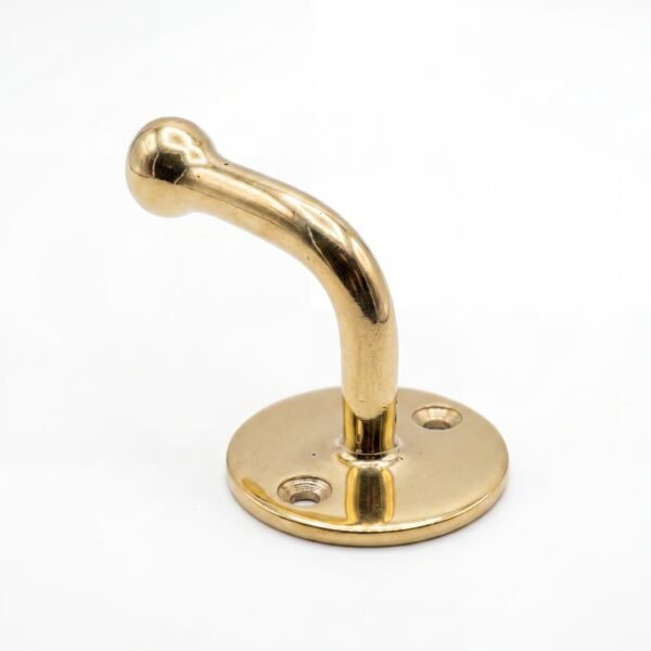 Solid Brass Curved Robe & Coat Hook