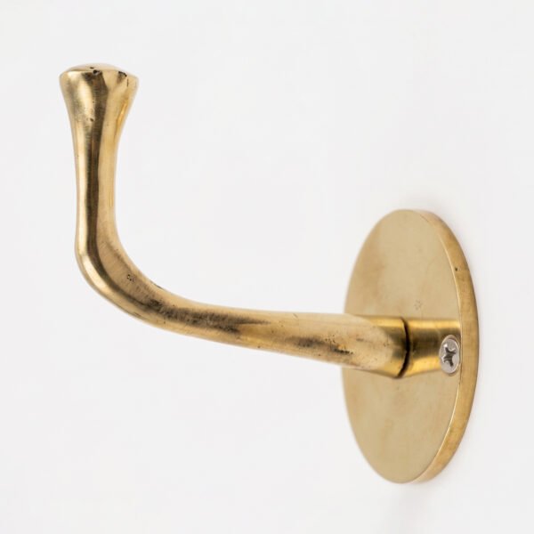 Brushed Brass Flared Robe & Coat Hook