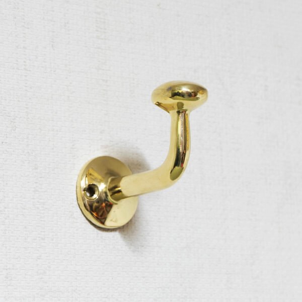 Solid Brass Button Finial Robe Hook