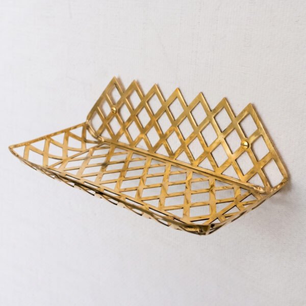 Solid Brass Geometric Wall Shelf
